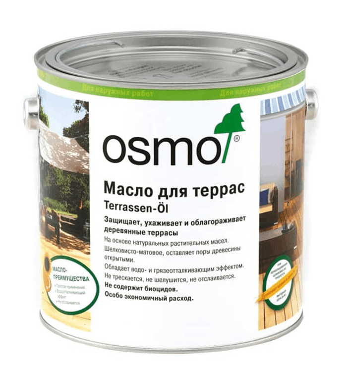 Масло для террасной доски OSMO Terrassen Öl цвет Серый